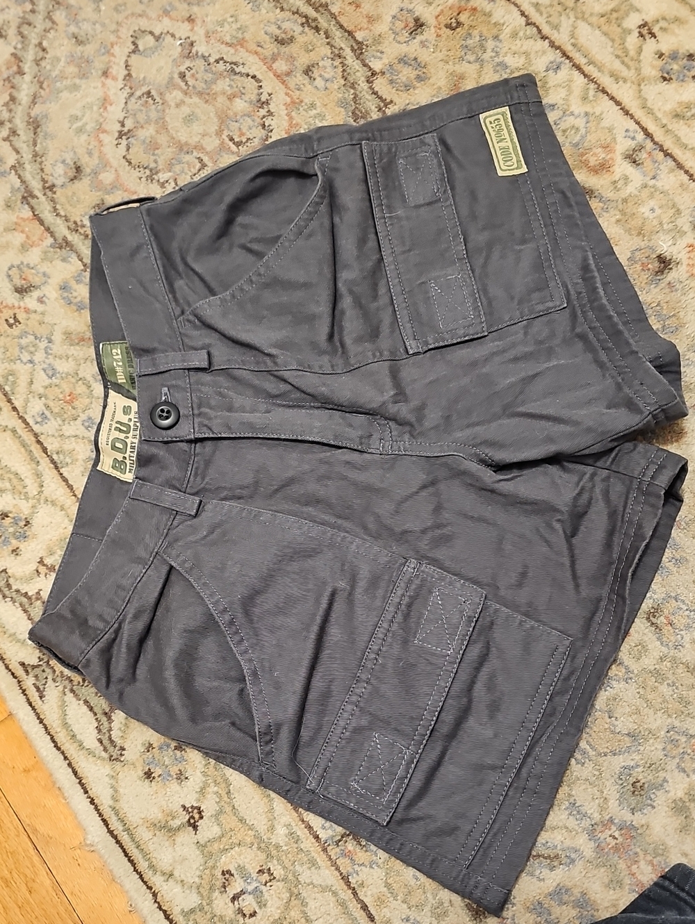 BDU Charcoal Utility Cargo Shorts 3